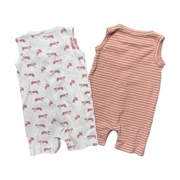 Kate Quinn Set of 2 Shortalls- 100% Organic Cotton - Size 12-18 months - Picture 2 of 4